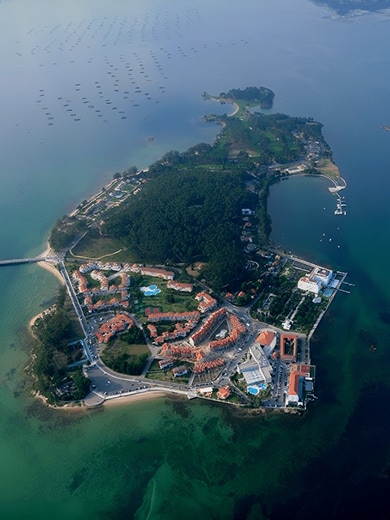 Vista aérea da Ilha da Toja